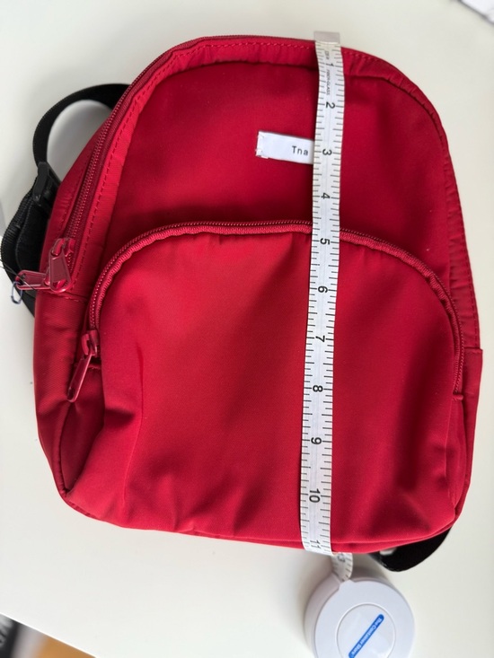 Aritzia TNA Red Mini Backpack Nylon Spirt bag Casual Athleisure - Picture 6 of 7